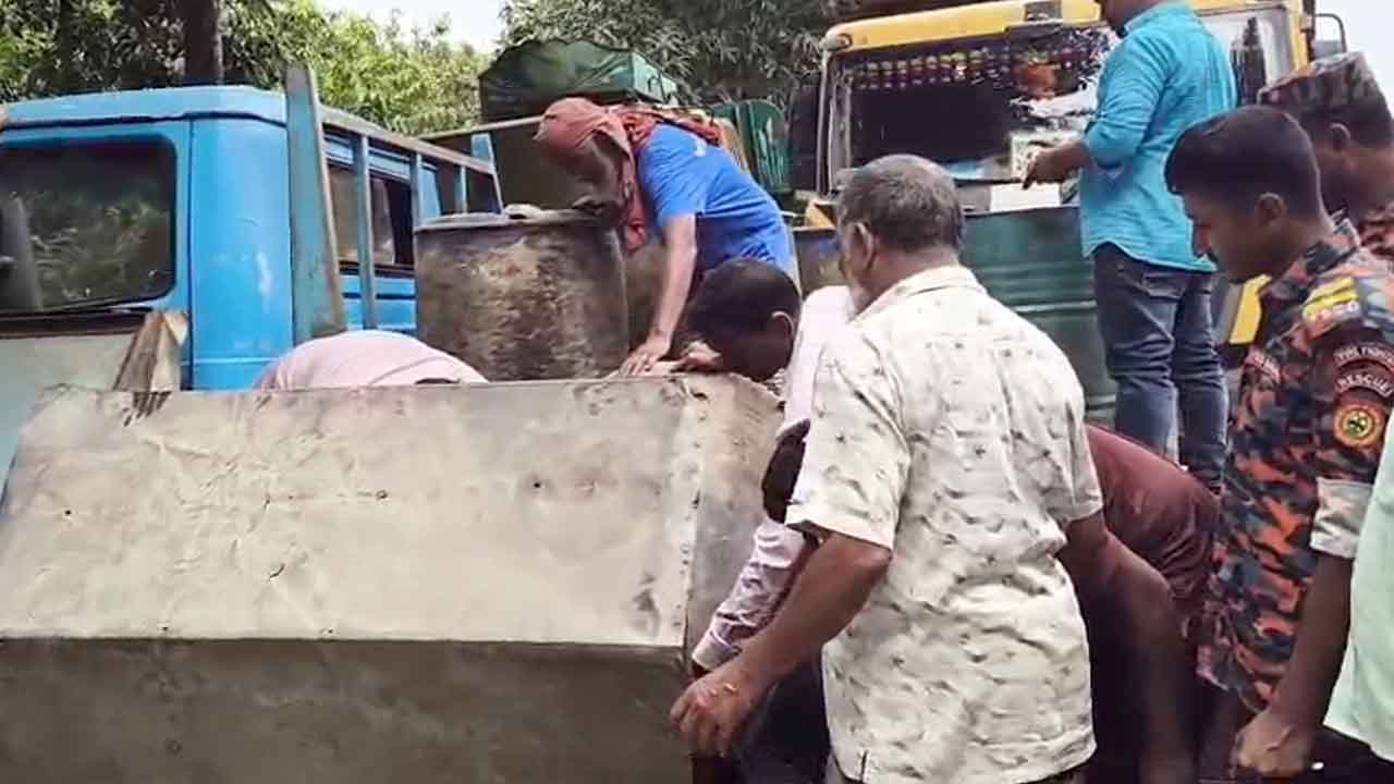 ঘোড়াঘাটে ১৬৭১ লিটার অবৈধ ডিজেল জব্দ