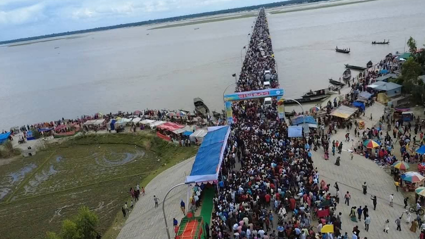 গাইবান্ধায় বহুল প্রত্যাশিত মওলানা ভাসানী সেতু উদ্বোধন