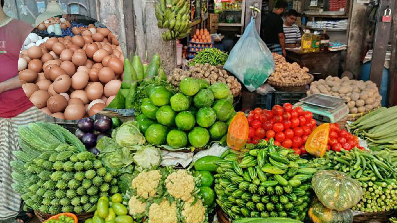 সবজির আগুনে পুড়ছে বাজার, ডিমের ডজন ১৫০ টাকা