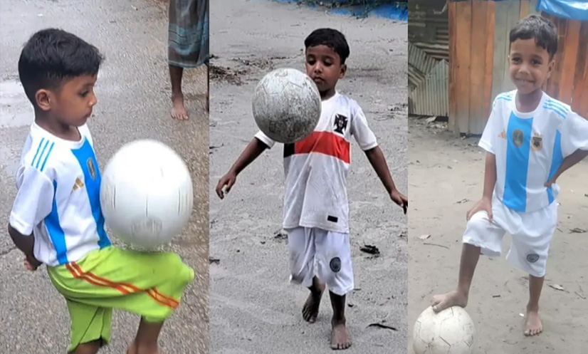 ফুটবলের মেসি হতে চান চাঁদপুরের ক্ষুদে সোহান