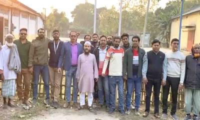 ঠাকুরগাঁও পীরগঞ্জে আওয়ামী লীগের কার্যালয়ে পতাকা উত্তোলন