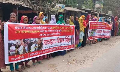 দিনাজপুরে চাঁদাবাজির প্রতিবাদে বিক্ষোভে উত্তাল পল্লী বিদ্যুৎ বাজার