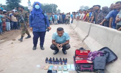 পলাশবাড়ীতে ফেনসিডিল ও টাকাসহ মাদক পাচারকারী আটক