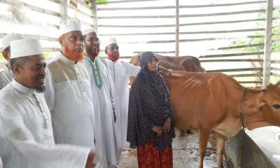 শিশু আছিয়ার পরিবারকে ঘর ও গাভী উপহার দিল জামায়াত
