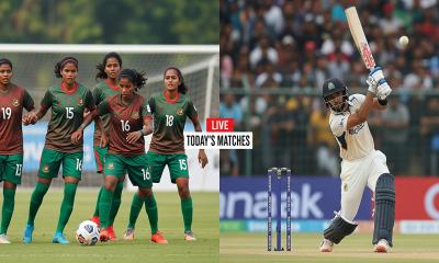 আজ টিভিতে যা থাকছে খেলার আয়োজন: ফুটবল, ক্রিকেট ও আরও