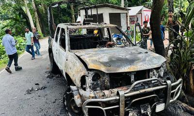 গোপালগঞ্জে পুলিশের গাড়িতে হামলা-অগ্নিসংযোগ: মামলা, আসামি ৫৭৫
