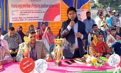শিশু বিবাহ ও শিশু শ্রম বন্ধে বিরলে সচেতনতামূলক ফুটবল ম্যাচ