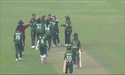 ৭৫ রানে অলআউট হয়ে পাকিস্তানের বিপক্ষে বাংলাদেশের হার