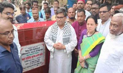 আটোয়ারীতে ব্যারিস্টার নওশাদ জমিরের উন্নয়ন কাজ উদ্বোধন