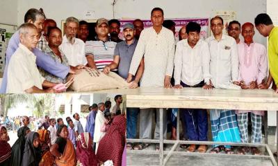 বিরল ভান্ডারা ইউনিয়নে অসহায় পরিবার পেল বিনামূল্যে চাল