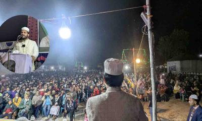বীরগঞ্জে জামায়াতের বিশাল নির্বাচনী জনসভা, মানুষের ঢল