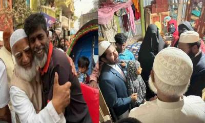 সেই রিকশাচালকের কবর জিয়ারত জামায়াত আমিরের