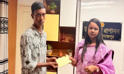 অর্থাভাবে থমকে যাওয়া অদম্য সঞ্জয়ের পাশে এমপি ও ইউএনও