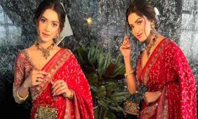 তানজিন তিশার লাল বেনারসি লুকে ভক্তদের প্রশংসা