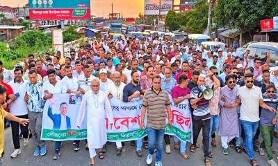 দাউদকান্দিতে বিএনপির বিক্ষোভ মিছিল: নেতৃত্বে মারুফ