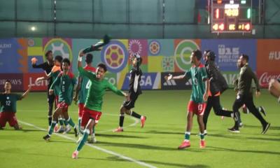 সিঙ্গাপুরকে হারিয়ে গ্রুপের কোয়ার্টার ফাইনালে বাংলাদেশ