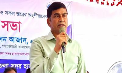 নদীভাঙন রোধে করতোয়ায় তীর প্রতিরক্ষা বাঁধ উদ্বোধন