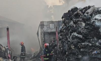 ভয়াবহ আগুনে পুড়ল মসজিদ ও ঝুট গুদামসহ বহু দোকানপাট