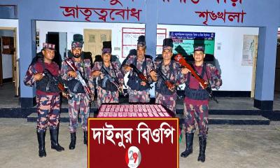ফুলবাড়ীতে পৌনে ৪ লাখ টাকার মাদক ও সিরাপ জব্দ