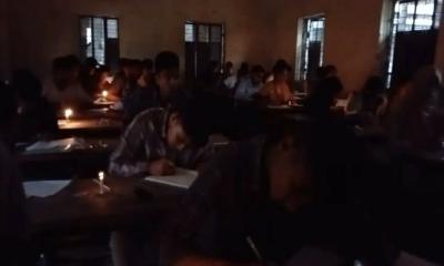 রংপুরে মোমবাতির আলোয় এসএসসি পরীক্ষা দিলেন শিক্ষার্থীরা