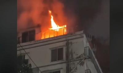 মোহাম্মদপুরে বহুতল ভবনে আগুন