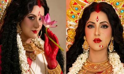 শারদীয় সাজে নতুন রূপে পরীমনি: ইতিবাচক বার্তায় ভক্তদের প্রশংসা