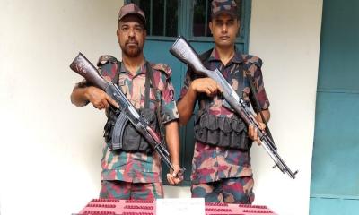 পীরগঞ্জ সীমান্তে অভিযান চালিয়ে লক্ষাধিক টাকার ভারতীয় মাদক উদ্ধার