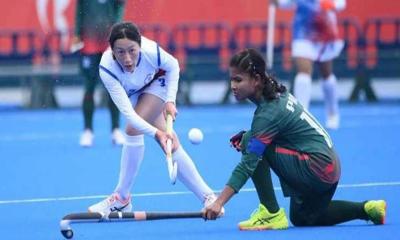 নারী হকিতে এগিয়ে থেকেও চাইনিজ তাইপের কাছে হার