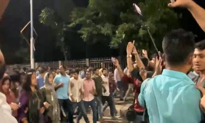শাহবাগে ছাত্রদল-শিবির উত্তেজনা: মুখোমুখি রাকিব ও সাদিক