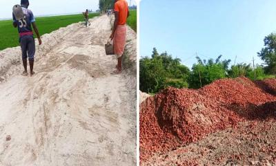 ডিমলায় সড়ক নির্মাণে অনিয়মের অভিযোগ