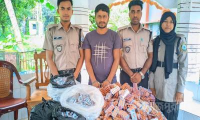 বিরামপুরে মাদকদ্রব্য নিয়ন্ত্রণ অধিদপ্তরের অভিযানে যুবক আটক