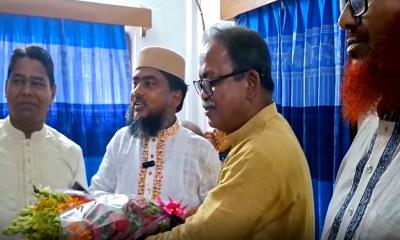 মির্জা ফয়সল আমিন জামায়াতের দেলাওয়ারের বাসায়, মিষ্টি খাইয়ে দিলেন
