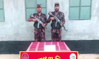 মাদকবিরোধী অভিযানে পীরগঞ্জ সীমান্তে বিজিবির অভিযানে মাদক উদ্ধার