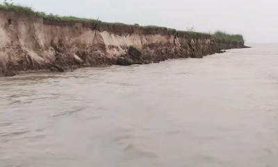 সিরাজগঞ্জে যমুনার পানি বৃদ্ধিতে তীব্র হচ্ছে নদীভাঙন