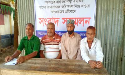 জমি দখলের অভিযোগ মিথ্যা দাবি করে পঞ্চগড়ে এনসিপি নেতার সংবাদ সম্মেলন