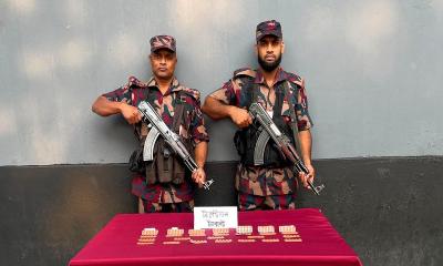 বিরল সীমান্তে ৭৭ হাজার টাকার মাদক জব্দ করল বিজিবি