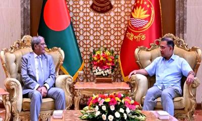 বঙ্গভবনে রাষ্ট্রপতি ও প্রধানমন্ত্রীর বৈঠক