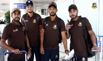 নাজমুল হোসেন শান্ত সন্ধ্যায় দেশ ছাড়ছেন