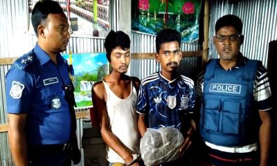 পঞ্চগড়ে ৬০০ গ্রাম গাঁজাসহ দুই মাদক কারবারি গ্রেপ্তার