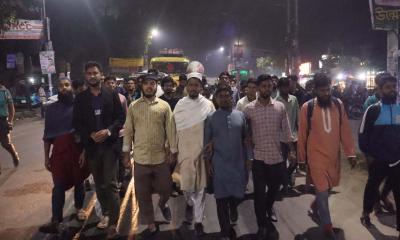 বেরোবিতে আওয়ামী লীগের সন্ত্রাসী কর্মকাণ্ডের বিরুদ্ধে শিক্ষার্থীদের বিক্ষোভ মিছিল