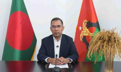 জাতির উদ্দেশে ভাষণ দিচ্ছেন তারেক রহমান