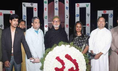 বীরগঞ্জে ভাষা শহীদদের প্রতি এমপি মনজুরুলের শ্রদ্ধা