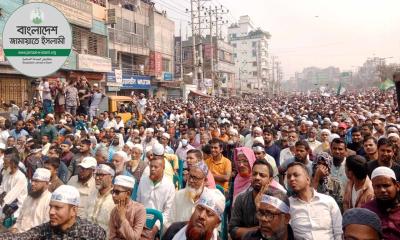 যাত্রাবাড়ীতে ১০ দলীয় জোটের জনসভায় জনতার ঢল