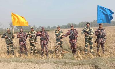 আটোয়ারী সীমান্তে বিজিবি-বিএসএফের সৌজন্য সাক্ষাৎ