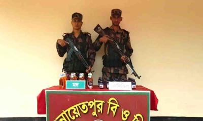 বিরল সীমান্তে বিজিবির অভিযানে মাদক উদ্ধার