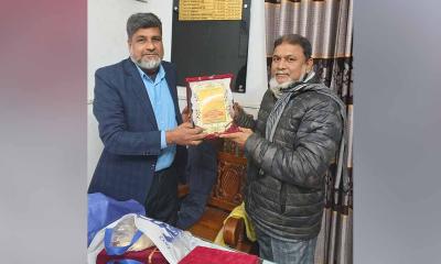 কাহারোলে মাধ্যমিক শিক্ষা অফিসারের বিদায় সংবর্ধনা