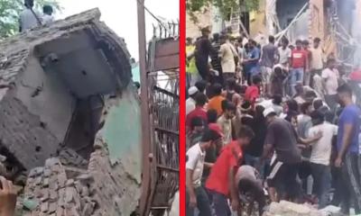 দিল্লির আবাসিক এলাকায় বহুতল ভবন ধস, ধ্বংসস্তূপে আটকা বহু মানুষ