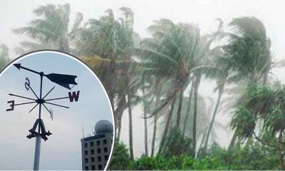 রাতে ৪ জেলায় ৮০ কিমি বেগে ঝড় ও বৃষ্টির পূর্বাভাস