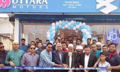 বিরলে সিয়াম বাজাজ মোটরসাইকেল শোরুমের উদ্বোধন