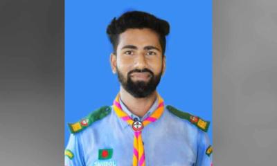 বীরগঞ্জে উপজেলা পর্যায়ে শ্রেষ্ঠ রোভার জাহিদুল ইসলাম